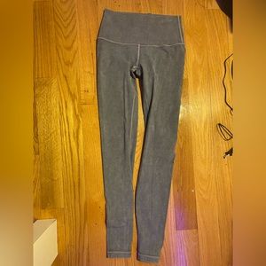 Lulu Lemon Leggings. Grey, light washed, high waisted leggings, size small.